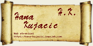 Hana Kujačić vizit kartica